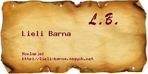 Lieli Barna névjegykártya